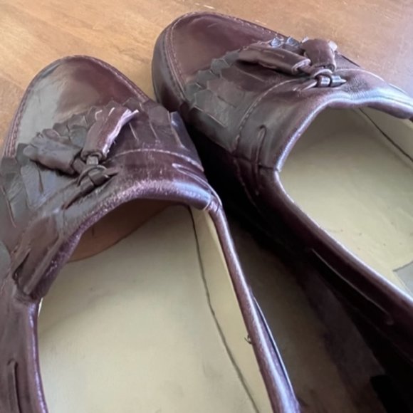 VTG Stacy Adams Mens Leather Kilt Tassel Dress Shoes‎ Size 9 Med M Maroon Red main image 12